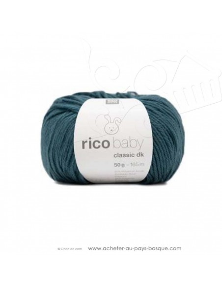 Pelote laine à tricoter RICO BABY CLASSIC DK vert bleu 059- Rico Design - fil layette bébé - laine biarritz