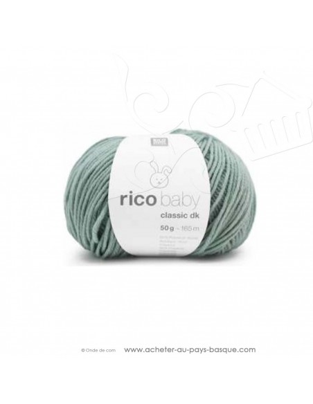 Pelote laine à tricoter RICO BABY CLASSIC DK vert d'eau 054- Rico Design - fil layette bébé - laine biarritz
