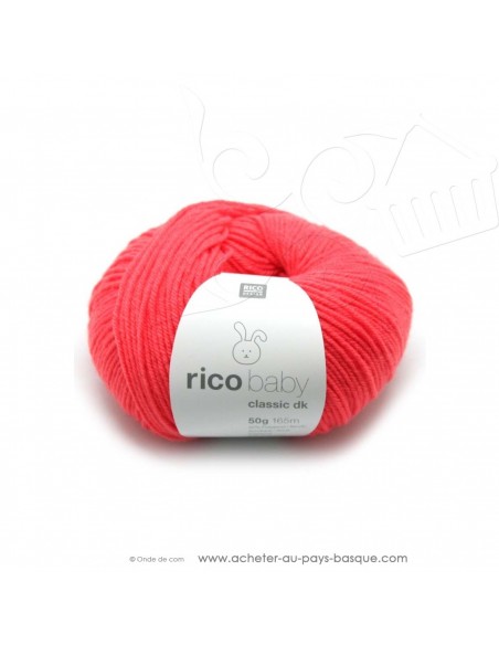 Pelote laine à tricoter RICO BABY CLASSIC DK melon 033- Rico Design - fil layette bébé - laine biarritz