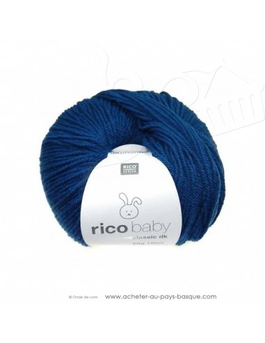 Pelote laine à tricoter RICO BABY CLASSIC DK blue jeans 036- Rico Design - fil layette bébé - laine biarritz