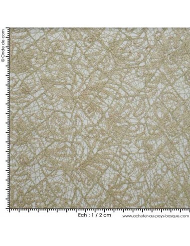 Dentelle metallisée or - Tissus Habillement  - Tissus des Docks - Biarritz