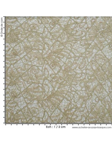Dentelle metallisée or - Tissus Habillement  - Tissus des Docks - Biarritz