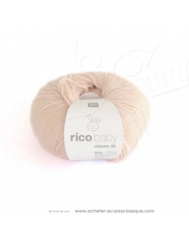 Pelote de laine à tricoter RICO BABY CLASSIC DK poudre 038 - Rico Design - fil tricot layette bébé -  laine Biarritz
