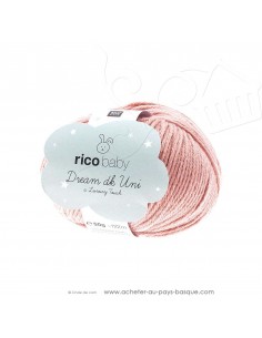 Pelote laine à tricoter RICO BABY DREAM DK uni 007 vieux rose - Rico Design - fil layette bébé - laine Biarritz