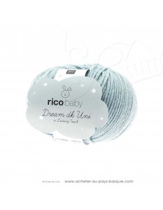 Pelote laine à tricoter RICO BABY DREAM DK uni 010 menthe - Rico Design - fil layette bébé - laine Biarritz