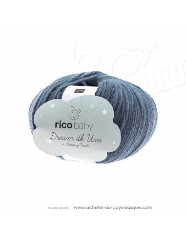 Pelote laine à tricoter RICO BABY DREAM DK uni 011 patine - Rico Design - fil layette bébé - laine Biarritz