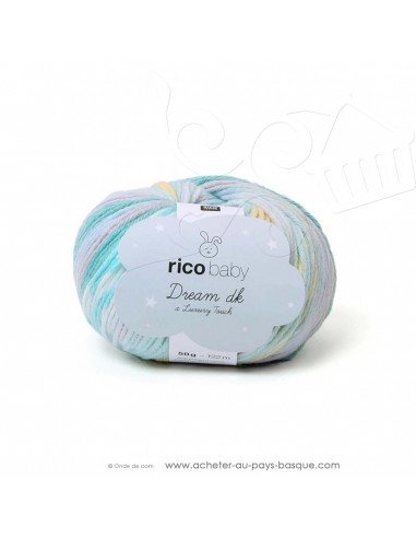 Pelote laine à tricoter RICO BABY DREAM DK multicolore 006 - Rico Design - fil layette bébé - docks Biarritz