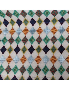 Coton motifs triangle arlequin - Tissus Ameublement habillement - Tissus des Docks - Biarritz