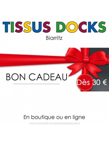 Bon cadeau Tissus des Docks montant à définir