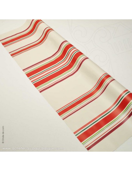 Nappes en Toile cirée rayures Basques - Docks Biarritz - acheter basque