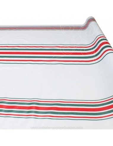 Nappes en Toile cirée rayures Basques simple - Docks Biarritz - acheter basque