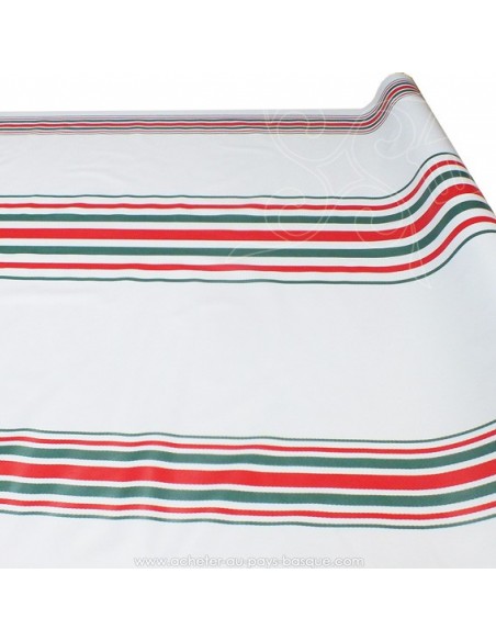 Nappes en Toile cirée rayures Basques simple - Docks Biarritz - acheter basque