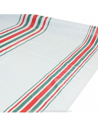 Nappe en Toile cirée rayures Basques simples - Docks Biarritz - acheter basque