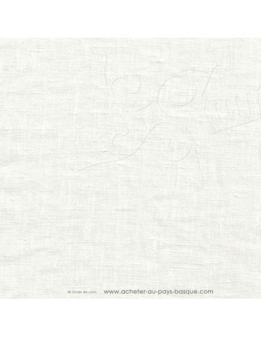 Lin français lavé 280gr/m² couleur ivoire - Tissu Ameublement et habillement - rideaux fauteuil canapé vêtement Biarritz