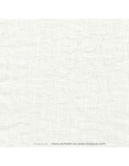 Lin français lavé 280gr/m² couleur ivoire - Tissu Ameublement et habillement - rideaux fauteuil canapé vêtement Biarritz