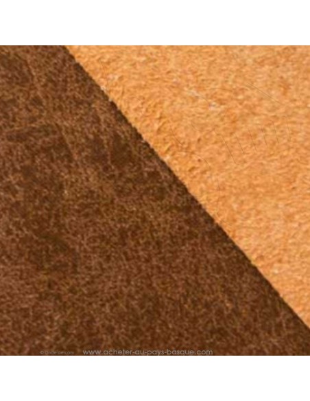 Cuir marron caramel effet craquelé