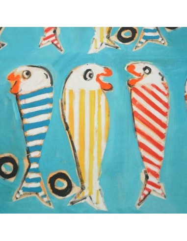collection Patrick Plattier :  Les Poissons - Tissus Ameublement - Tissus des Docks Biarritz