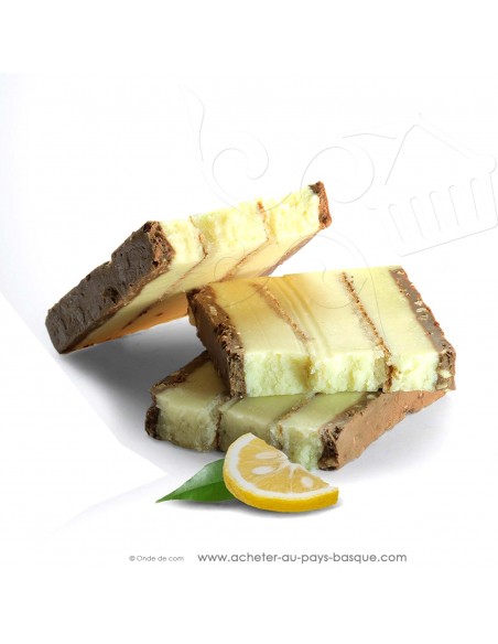 Zoom touron truffe blanche mandarine yuzu Gamme Gourmet - Rafa Gorrotxategi chocolatier - confiserie espagnole - produit noel