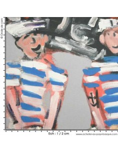 Collection Patrick Plattier :  Les Pompons des marins - Tissus Ameublement - Tissus des Docks  Biarritz 2