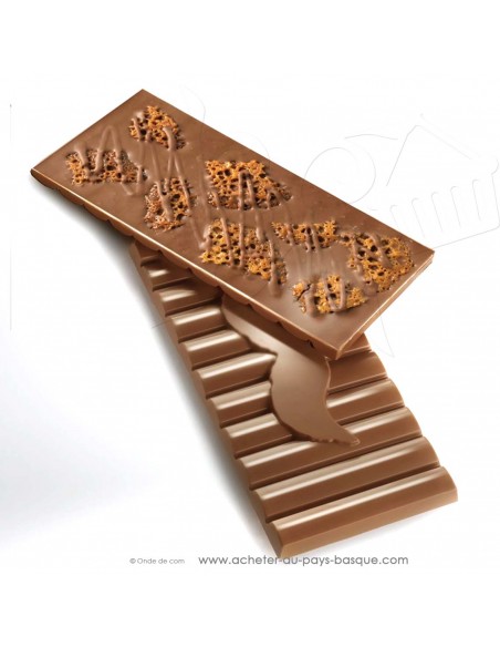 Acheter tablette Chocolat  lait et tuile amande - epicerie sucrée en ligne - Rafa Gorrotxategi maitre chocolatier pays basque