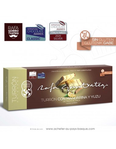 Touron truffe blanche mandarine yuzu Gamme Gourmet - Rafa Gorrotxategi chocolatier basque - confiserie espagnole - produit noel