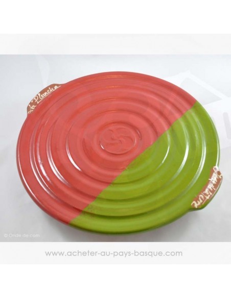 Plat à pierrade rouge basque et vert - plancha - Jean de la Terre - Ekibidea - Cambo les Bains