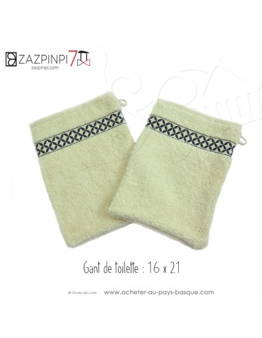 Coffret cadeau parure linge de bain bleu et...