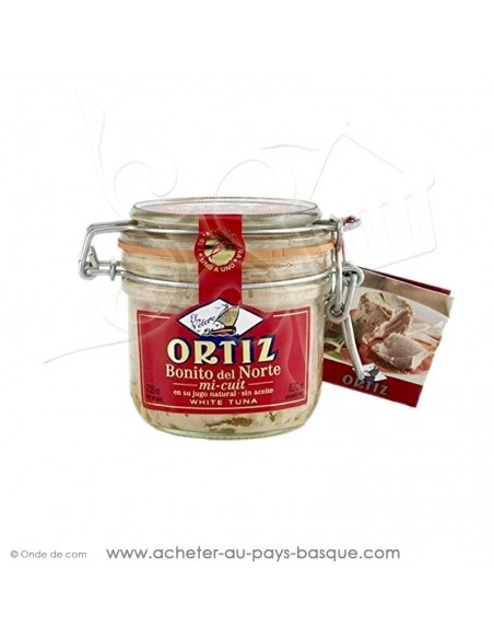 Bonite thon blanc Germon Mi cuit Ortiz  bocal 200g - espagnole cuisine conserve basque - livraison course à domicile