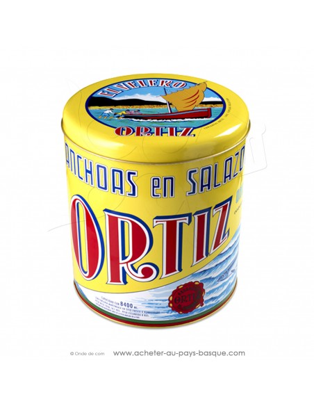 Idée cadeau original à composer avec cette boite en fer des conserves Ortiz diamètre 21 - idée cadeau