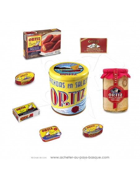 Coffret Cadeau : belle boite pour un grand bocal de thon et conserves ORTIZ