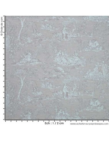 Toile de Jouy - Tissu Habillement  - Tissus des Docks de  Biarritz