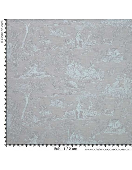 Toile de Jouy - Tissu Habillement  - Tissus des Docks de  Biarritz