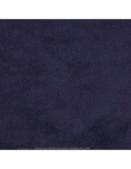 tissu 140 cm velours lisse bleu marine Thevenon - Tissus Ameublement au mètre pour chaises rideaux canapés fauteuils - biarritz