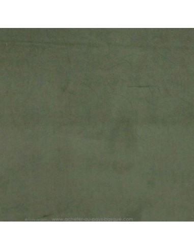 Tissu 140 cm velours lisse vert anglais Thevenon - Tissus Ameublement au mètre pour chaises rideaux canapés fauteuils - biarritz