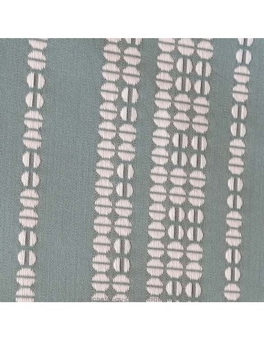 zoom Polyester vert d'eau tissage grain café beige - Tissu ameublement au mètre recouvrement canapé fauteuil rideaux biarritz