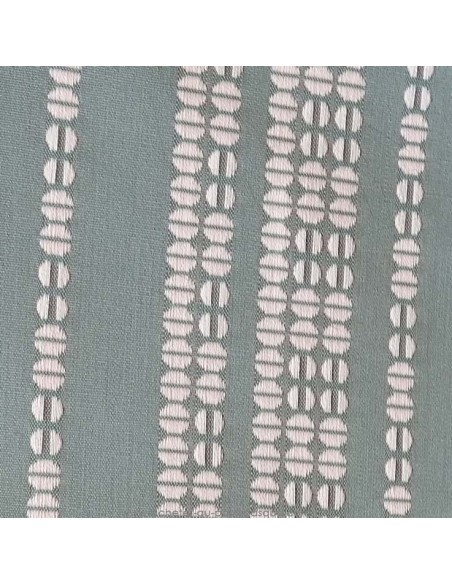 zoom Polyester vert d'eau tissage grain café beige - Tissu ameublement au mètre recouvrement canapé fauteuil rideaux biarritz