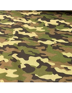 Tissu Patchwork militaire armée popeline coton camouflage vert - vêtement sac quilting - Tissus habillement Ameublement Biarritz