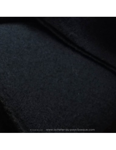 Tissu habillement hiver pour manteau, veste, écharpe, laine bouillie noire qualité italienne - vente en ligne - Biarritz
