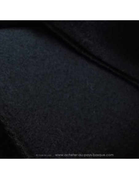 Tissu habillement hiver pour manteau, veste, écharpe, laine bouillie noire qualité italienne - vente en ligne - Biarritz