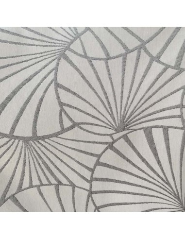Tissu ameublement réversible jacquard Thévenon Nympheas gris -  Réfection fauteuils sièges canapés rideaux sur mesure coussin