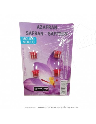 Petit pot de safran poudre 4X 4gr GARAIKunde - condiment espagnol épice Espagne - épices paëlla risotto bouillabaisse tripe