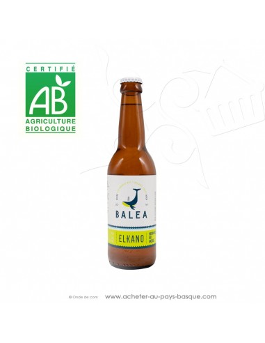 Toute une gamme de bières Basques artisanales Bio ici la Elkano bière Ipa 6 % 33cl - boisson issue agriculture biologique