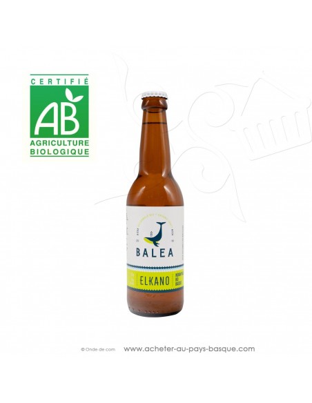Toute une gamme de bières Basques artisanales Bio ici la Elkano bière Ipa 6 % 33cl - boisson issue agriculture biologique