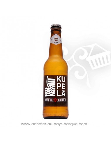 Cidre basque Kupela petillant 33cl - cidre traditionnel doux - livraison a domicile bayonne biarritz
