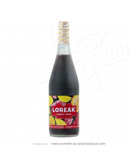 Sangria artisanale rouge pétillante basque 75cl Loreak - apéritif basque espagnol - produit boisson epicerie espagnole