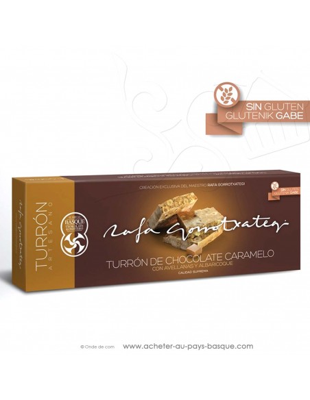 Turron chocolat caramel abricot noisette - Rafa Gorrotxategi chocolatier - epicerie confiserie espagnole - produit noel espagnol