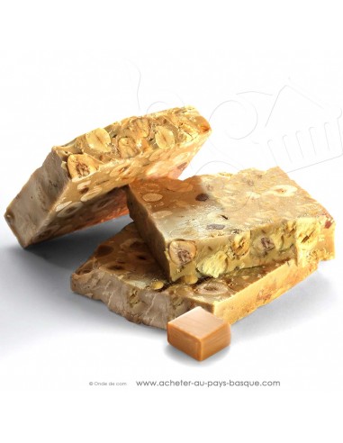 zoom Touron chocolat caramel abricot noisette - Rafa Gorrotxategi chocolatier - epicerie confiserie espagnole - noel espagnol