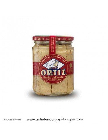 Bonite a l'huile d'olive Ortiz en bocal - espagnole cuisine conserve basque - livraison course à domicile
