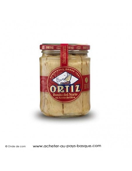 Bonite a l'huile d'olive Ortiz en bocal - espagnole cuisine conserve basque - livraison course à domicile