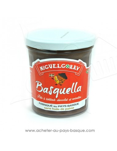 Basquella pâte à tartiner chocolat praline - producteur Basque - conserve produit epicerie sucré